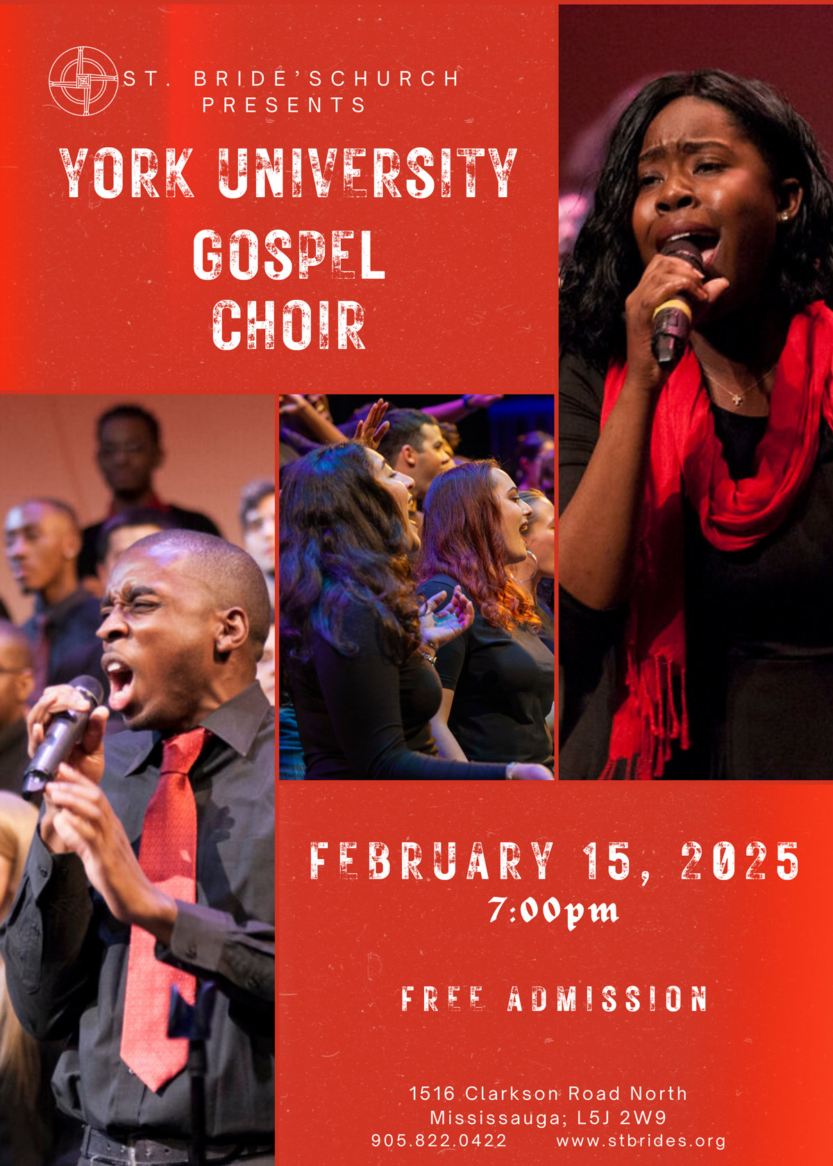 York University Gospel Choir at St. Bride's Feb. 15, 2025